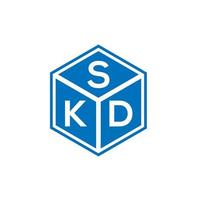 SKD-Brief-Logo-Design auf schwarzem Hintergrund. skd kreative Initialen schreiben Logo-Konzept. skd-Briefgestaltung. vektor