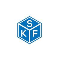 skf-Buchstaben-Logo-Design auf schwarzem Hintergrund. skf kreative Initialen schreiben Logo-Konzept. skf Briefgestaltung. vektor