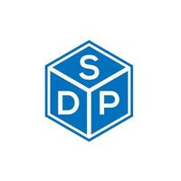 sdp-Brief-Logo-Design auf schwarzem Hintergrund. sdp kreative Initialen schreiben Logo-Konzept. sdp Briefgestaltung. vektor