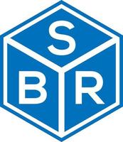 sbr-Buchstaben-Logo-Design auf schwarzem Hintergrund. sbr kreative Initialen schreiben Logo-Konzept. sbr Briefgestaltung. vektor