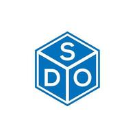 sdo-Brief-Logo-Design auf schwarzem Hintergrund. sdo kreative Initialen schreiben Logo-Konzept. sdo-Briefgestaltung. vektor