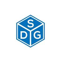 sdg-Brief-Logo-Design auf schwarzem Hintergrund. sdg kreative Initialen schreiben Logo-Konzept. sdg Briefgestaltung. vektor