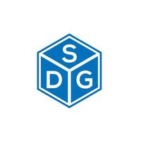 sdg brev logotyp design på svart bakgrund. sdg kreativa initialer brev logotyp koncept. sdg brev design. vektor