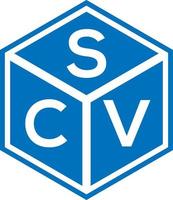 scv brev logotyp design på svart bakgrund. scv kreativa initialer brev logotyp koncept. scv bokstavsdesign. vektor