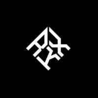 rkx-Buchstaben-Logo-Design auf schwarzem Hintergrund. rkx kreative Initialen schreiben Logo-Konzept. rkx Briefdesign. vektor