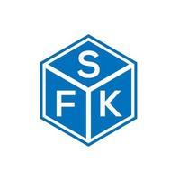 sfk brev logotyp design på svart bakgrund. sfk kreativa initialer brev logotyp koncept. sfk bokstavsdesign. vektor