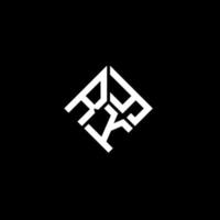 rky-Buchstaben-Logo-Design auf schwarzem Hintergrund. rky kreative Initialen schreiben Logo-Konzept. rky Briefgestaltung. vektor