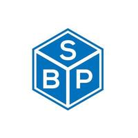 sbp-Brief-Logo-Design auf schwarzem Hintergrund. sbp kreative Initialen schreiben Logo-Konzept. sbp Briefgestaltung. vektor