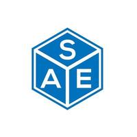 sae brev logotyp design på svart bakgrund. sae kreativa initialer brev logotyp koncept. sae bokstavsdesign. vektor