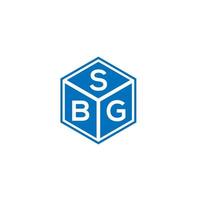 sbg-Buchstaben-Logo-Design auf schwarzem Hintergrund. sbg kreative Initialen schreiben Logo-Konzept. sg Briefgestaltung. vektor