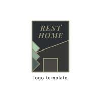vektor geometrisk logotyp mall för bra restaurang i skogen. miljövänlig vila