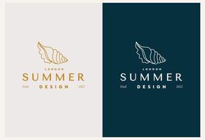 vektor abstrakt modern logotyp designmallar i trendig linjär stil i gyllene färger - lyx- och smyckeskoncept för exklusiva tjänster och produkter, skönhets- och spaindustri
