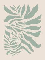 abstrakte groovige Blumenplakate. moderner trendiger matisse-minimalstil. handgezeichnetes design für tapeten, wanddekor, druck, postkarte, cover, vorlage, banner. vektor