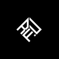 rfu brev logotyp design på svart bakgrund. rfu kreativa initialer brev logotyp koncept. rfu bokstavsdesign. vektor