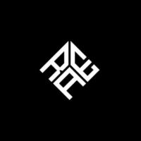 Rae-Brief-Logo-Design auf schwarzem Hintergrund. rae kreative Initialen schreiben Logo-Konzept. Rae-Brief-Design. vektor