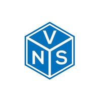 vns-Brief-Logo-Design auf schwarzem Hintergrund. vns kreatives Initialen-Buchstaben-Logo-Konzept. vns Briefgestaltung. vektor