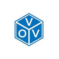 vov brev logotyp design på svart bakgrund. vov kreativa initialer brev logotyp koncept. vov bokstavsdesign. vektor