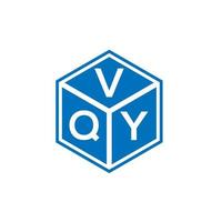 vqy-Buchstaben-Logo-Design auf schwarzem Hintergrund. vqy kreative Initialen schreiben Logo-Konzept. vqy Briefgestaltung. vektor