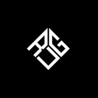 Logo-Design mit Teppichbuchstaben auf schwarzem Hintergrund. Teppich kreative Initialen schreiben Logo-Konzept. Teppich-Buchstaben-Design. vektor