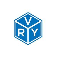 vry brev logotyp design på svart bakgrund. vry kreativa initialer brev logotyp koncept. vry bokstavsdesign. vektor