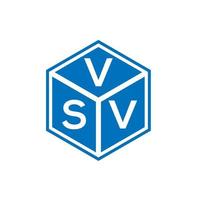 vsv-Buchstaben-Logo-Design auf schwarzem Hintergrund. vsv kreative Initialen schreiben Logo-Konzept. vsv Briefgestaltung. vektor