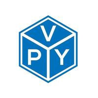 vpy-Brief-Logo-Design auf schwarzem Hintergrund. vpy kreatives Initialen-Buchstaben-Logo-Konzept. vpy Briefgestaltung. vektor