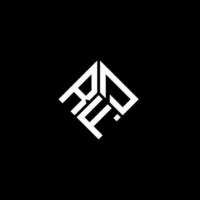rfd brev logotyp design på svart bakgrund. rfd kreativa initialer brev logotyp koncept. rfd-bokstavsdesign. vektor