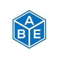 abe brev logotyp design på svart bakgrund. abe kreativa initialer brev logotyp koncept. abe bokstavsdesign. vektor