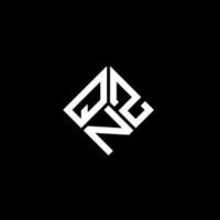 qnz brev logotyp design på svart bakgrund. qnz kreativa initialer brev logotyp koncept. qnz bokstavsdesign. vektor