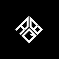 rqb-Buchstaben-Logo-Design auf schwarzem Hintergrund. rqb kreative Initialen schreiben Logo-Konzept. rqb Briefgestaltung. vektor