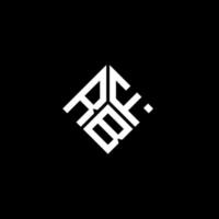 rbf-Brief-Logo-Design auf schwarzem Hintergrund. rbf kreative Initialen schreiben Logo-Konzept. rbf Briefgestaltung. vektor