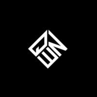 qwn-Buchstaben-Logo-Design auf schwarzem Hintergrund. qwn kreative Initialen schreiben Logo-Konzept. qwn Briefgestaltung. vektor
