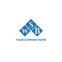 wsb-Brief-Logo-Design auf weißem Hintergrund. wsb kreative Initialen schreiben Logo-Konzept. wsb Briefgestaltung. vektor