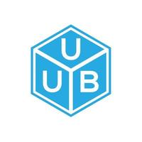 uub-Buchstaben-Logo-Design auf schwarzem Hintergrund. uub kreative Initialen schreiben Logo-Konzept. uub Briefgestaltung. vektor