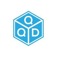 qqd-Buchstaben-Logo-Design auf schwarzem Hintergrund. qqd kreative Initialen schreiben Logo-Konzept. qqd Briefgestaltung. vektor