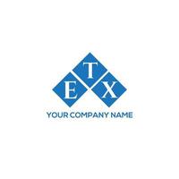 ETX-Brief-Logo-Design auf weißem Hintergrund. etx kreatives Initialen-Buchstaben-Logo-Konzept. ETX-Briefgestaltung. vektor