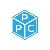 ppc brev logotyp design på svart bakgrund. ppc kreativa initialer brev logotyp koncept. ppc brev design. vektor