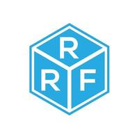 rrf-Buchstaben-Logo-Design auf schwarzem Hintergrund. rrf kreative Initialen schreiben Logo-Konzept. rrf Briefgestaltung. vektor