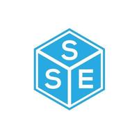 sse-Buchstaben-Logo-Design auf schwarzem Hintergrund. sse kreative Initialen schreiben Logo-Konzept. sse Briefgestaltung. vektor