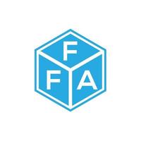 ffa brev logotyp design på svart bakgrund. ffa kreativa initialer brev logotyp koncept. ffa bokstavsdesign. vektor