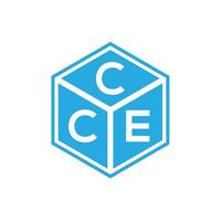 cce-Brief-Logo-Design auf schwarzem Hintergrund. cce kreatives Initialen-Brief-Logo-Konzept. cc Briefgestaltung. vektor