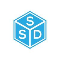 ssd brev logotyp design på svart bakgrund. ssd kreativa initialer brev logotyp koncept. ssd-brevdesign. vektor