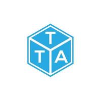 tta-Buchstaben-Logo-Design auf schwarzem Hintergrund. tta kreatives Initialen-Buchstaben-Logo-Konzept. tta Briefgestaltung. vektor