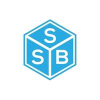 ssb brev logotyp design på svart bakgrund. ssb kreativa initialer bokstavslogotyp koncept. ssb bokstavsdesign. vektor