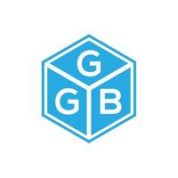 ggb brev logotyp design på svart bakgrund. ggb kreativa initialer brev logotyp koncept. ggb-bokstavsdesign. vektor