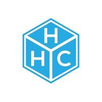 hhc-Buchstaben-Logo-Design auf schwarzem Hintergrund. hhc kreative Initialen schreiben Logo-Konzept. hhc-Briefgestaltung. vektor