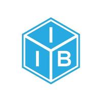 iib-Buchstaben-Logo-Design auf schwarzem Hintergrund. iib kreatives Initialen-Buchstaben-Logo-Konzept. iib Briefgestaltung. vektor