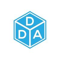 dda-Brief-Logo-Design auf schwarzem Hintergrund. dda kreative Initialen schreiben Logo-Konzept. DDA-Briefgestaltung. vektor