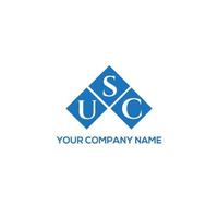 usc kreative Initialen schreiben Logo-Konzept. USC-Brief-Design. USC-Brief-Logo-Design auf weißem Hintergrund. usc kreative Initialen schreiben Logo-Konzept. Usc-Briefgestaltung. vektor