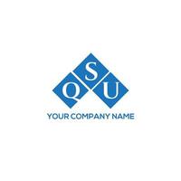 qsu brev logotyp design på vit bakgrund. qsu kreativa initialer brev logotyp koncept. qsu bokstavsdesign. vektor